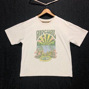 Rip Curl Beach Scene Graphic‎ T-Shirt Size Medium